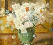 Anna Ancher tulipaner i gron vase oil